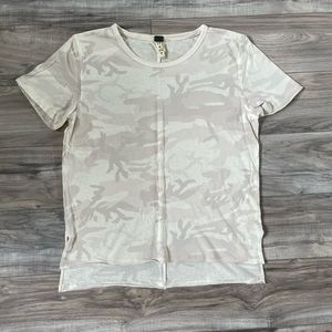 Free people camo print tee shirt